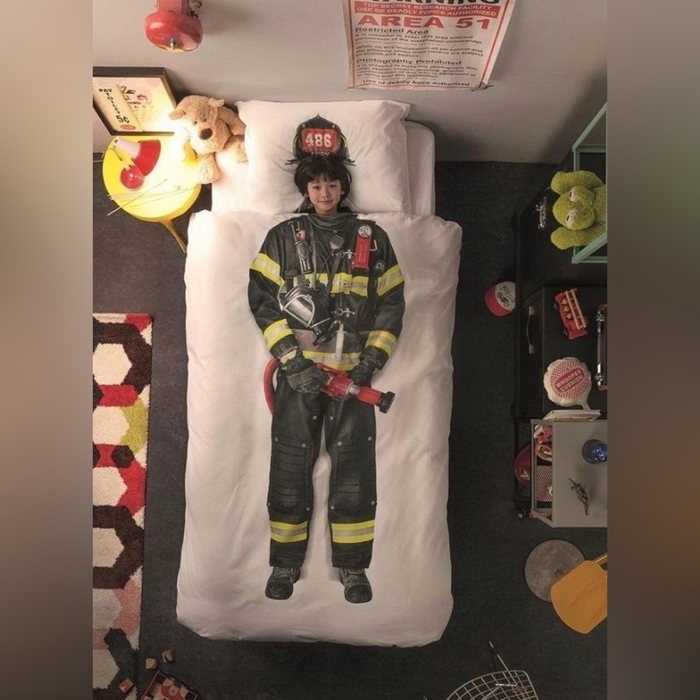 Snurk Firefighter Bedding (Duvet & Pillowcase)